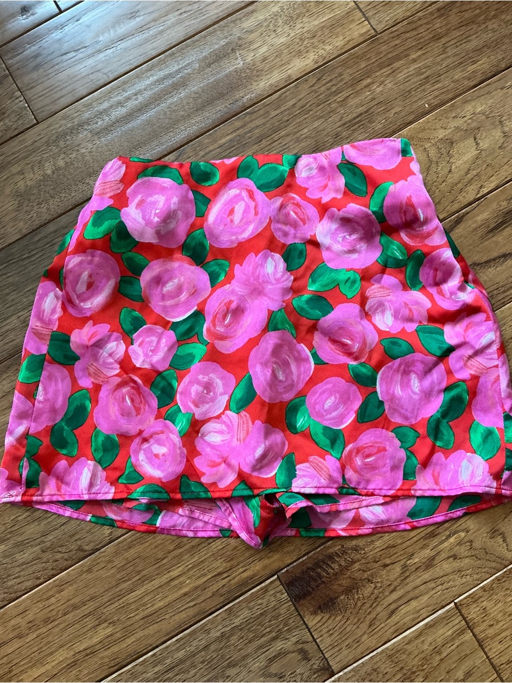 Show Me Your MuMu Pink Rose Mini Skirt, Skort, size XS